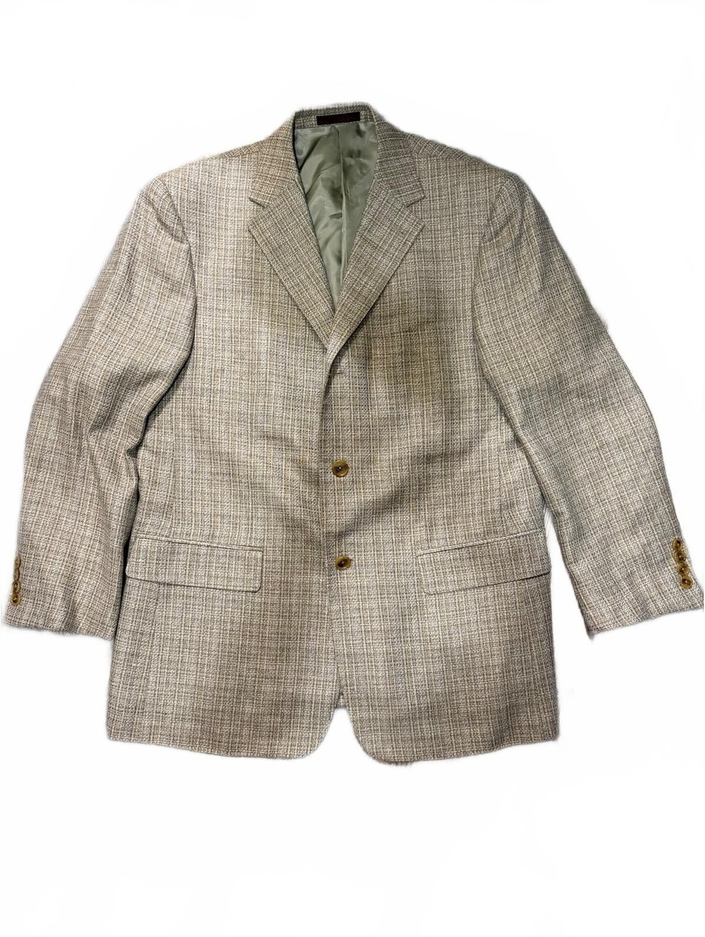 J Hane Barnes Mens Sport Coat 40S Silk Wool Full Canvas Italian Fabric Blazer